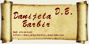 Danijela Barbir vizit kartica